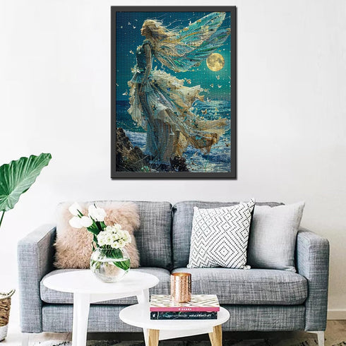 Tucocoo 1000 Piece Jigsaw Puzzles for Adults, Sea Goddess Painting, Abstract Fairy Ocean Moonlight Art Decor