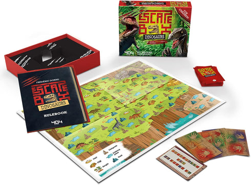 404 on the Board Escape Box Dinosaurs | Fun Family Game Night Puzzle for Kids and Adults Ages 5+ | 2-5 Players