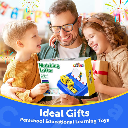 Learning Games for Kids Ages 3-8, Educational Matching Letter Game for Boys and Girls, Halloween Birthday Gifts