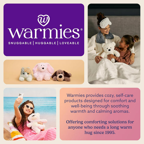 warmies Hugs Duo, Microwavable & Weighted Stuffed Animals, Sloth - Heated Stuffed Animal Plushie for Warmth & Comfort