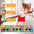 25 1 2 3 4 5 6+ Kids Musical Piano Mats with Music Sounds, Musical Toys Baby Floor Piano Keyboard Mat Carpet Animal