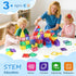 100 4-8, 3 4 5 6 7 8+ Mruikeny Pieces Magnetic Tiles for Kids Ages Glitter Magnetic Building Tiles Preschool Learning