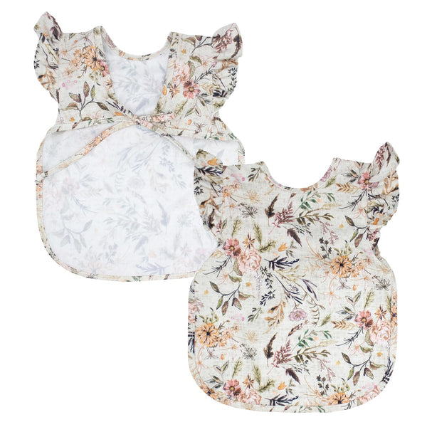 BapronBaby Flutter Delilah Floral Bapron - No Neck Tie Safer Bib for