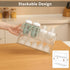 MGY 4Pack Clear Magnetic Baby Bottle Organizer for Refrigerator, Space-Saving Storage for Baby Bottles,Bottle Organizer