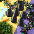 zsccxq 24 4 Inch 24) Pcs Black Fillable Empty Plastic Easter Eggs Bright Easter Basket Stuffers for Easter Egg Hunt