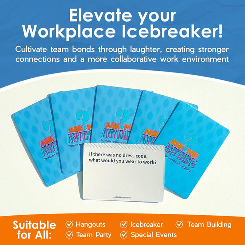 Ultimate HR Training & Team Building Card Game - HR Edition, Blue, 50 Cards