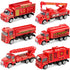 QUANA 6 Pack Diecast Fire Truck Goodie Bag Stuffers, Mini Firetruck Toys
