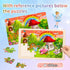 Sticeard 4-6,Unicorn Puzzles,24pcs 3-5,4 Pack 3 4 5 Wooden Puzzles for Kids Ages Princess Mermaid Fairy Kid Puzzles