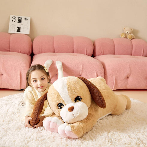 Giant Labrador Dog Stuffed Animal Plush Toy - Large Yellow Labrador Puppy, Jumbo 30" Cute Plushie, Birthday Gift