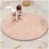 Comfy Cubs Round Kids Play Mat - Medium 48 inches Soft Quilted