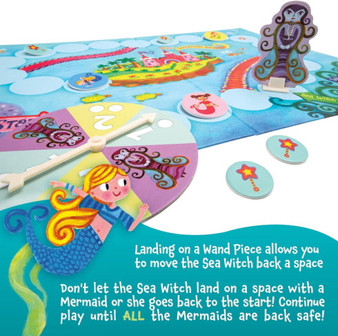 2 6 5+ Peaceable Kingdom Mermaid Island Award Winning Cooperative Board Game for to Kids Ages