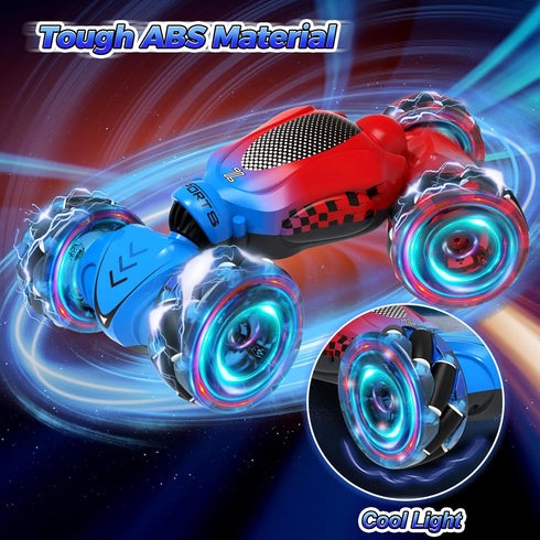 Gesture Sensing RC Stunt Car, Remote Control Toy for Kids 6-12 Year Old, 4WD Transform Hand Controlled 360° Rotating