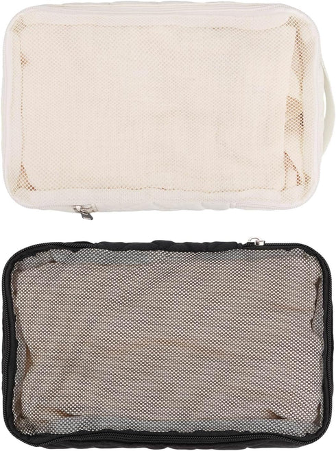 lasuroa 2pcs Baby Diaper Bag Organizer Pouches, Waterproof Polyester Reusable Baby Mesh Bag