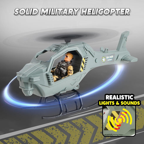 JOYIN Military Base Toys Set - Includes Military Base, Vehicles, Army Men Action Figures, and Weapon Gear Accessories