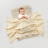 Cozy 40x30in Knit Baby Blanket Soft Warm Newborn Receiving Swaddle Blankets for Crib Infant Boy Girl Creamy White