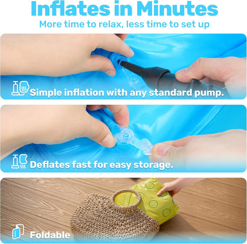 Swimming 54" 56" 28",Blow Summer JOYIN Inflatable Shade Kiddie Pool,Whale Baby Pool Tent, Infant Pool for Kids x x Up