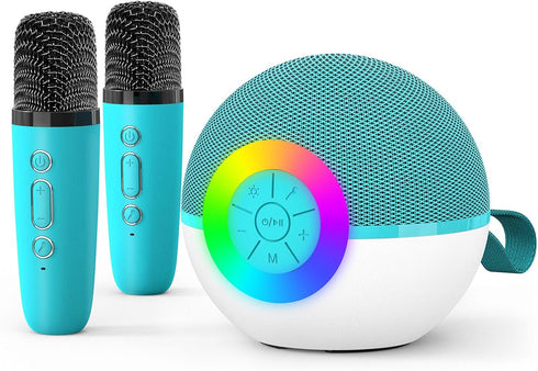 goopow Mini Karaoke Machine Speaker for Kids Adults, Portable Bluetooth Microphone Song Toys