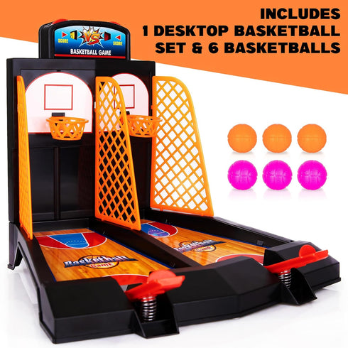 ArtCreativity Mini Basketball Game, Tabletop Basketball Toys for Kids and Adults