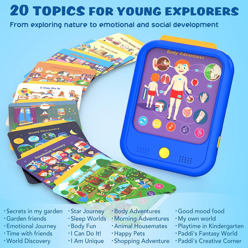 Qiaojoy 2-5 2 3 4 5 6 Upgrade Kids Learning Tablet Educational Learning Pad for Toddlers to Learn Alphabets, Numbers