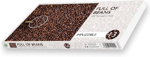 1000 Piece Coffee Beans Jigsaw Puzzle for Adults - Impuzzibles Impossible Hard Puzzles, 66cm X 50cm (Full of Bean)
