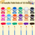 6 PCS Mini Paint Set, Kids Washable Acrylic Paint Strips Set with 12 Filled Colors, 12 Brushes, 6 Mixing Palettes