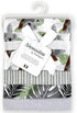 necessities by tendertyme Pack 4, Baby Boys or Baby Girls Tropical Islands Receiving Blankets, of Green, Gray