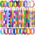 HENXING 60Pcs Pop Bracelet Bubble Fidget Toys, Hand Finger Press Multicolor Silicone Wristband