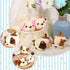 Sumind 9 Pcs Mini Plush Dog Stuffed Animals Bulk Party Favors, Small Soft Plush Dog Toy for Goodie Bags