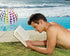 Big Beach Ball 15.5inch, Large Inflatable Rainbow Color Swimming Pool Party Ball for Summer Outdoor Water Games