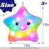 13" Cuteoy Musical Rainbow Star Plush Pillow Glowing Twinkle Night Light Stuffed Animal LED Toys Adjustable Volume