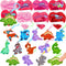 JOYIN 28 Packs Valentine's Day Gift Cards with Pop Fidget Keychain Toys,