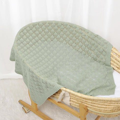 Neiwech 40 30 Inch Cotton Cellular Baby Blanket Knitted Swaddle Crib Nursery Receiving Blankets for Newborn Boy Girl x