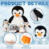 7 Sets 14 Inch Mommy 2 Aoriher Pcs Penguin Stuffed Animal Penguin and Plush Babies with Eggs Wrapping Soft Cute Animal