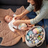 Zopeal Diaper Caddy Organizer Large Cotton Rope Baby Basket with Removable Divider Portable Nursery Storage for Diapers