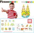 PicassoTiles 8 Character Farm Animal Toy Set with Magnetic Tiles, STEM Learning Kit for Kids Age 3+ PTQ17