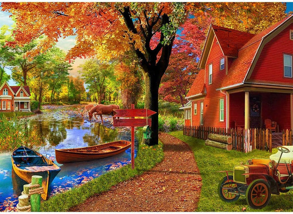 1000 Piece Jigsaw Puzzles for Adults - Autumn Village Puzzle