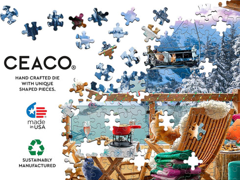 Ceaco Ski Chalet - 300 Piece Jigsaw Puzzle for Winter Fun