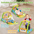 2 1 Tummy 0-6 12-18 Baby Gym Play Mat with Walker, IN Kick and Play Piano Activity Center with Light & Music, Time Mat