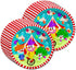 Clown Birthday Party Supplies Set, Circus 1st Birthday Tableware Kit for Kids Includes Plates Napkins Cups