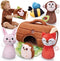 CuteZone Baby Toys 6-12 Months, Stuffed Animals for Babies, Soft Plush Forest Sensory