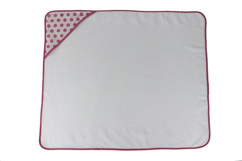 3 Pack (GS71727) Cudlie Buttons & Stitches Baby Girl Rolled/Carded Hooded Towels in Butterfly Polka Print