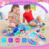 3 4 5 194PCS 4-8 3-6 6-8 Race Track Toys for Year Old Girls Gifts: Unicorn & Shark Flexible Racetrack for Kids Ages |