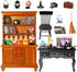 Rileryan 54 Pcs 1:12 Scale Magic Witchy House Kit Halloween Miniatures Furnitures
