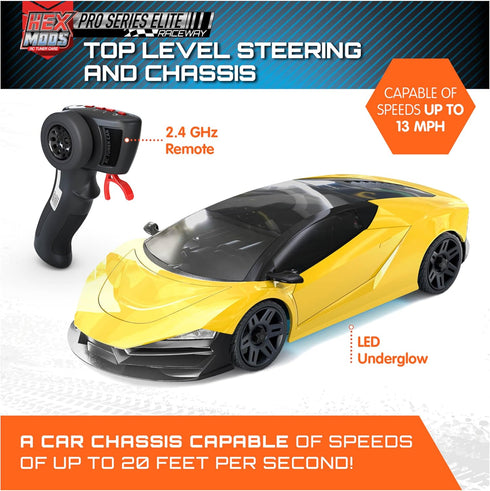 HEXBUG HEXMODS Pro Series Elite Rechargeable Remote Control Car, Buildable Scale Model STEM Toys for Kids & Adults 14+