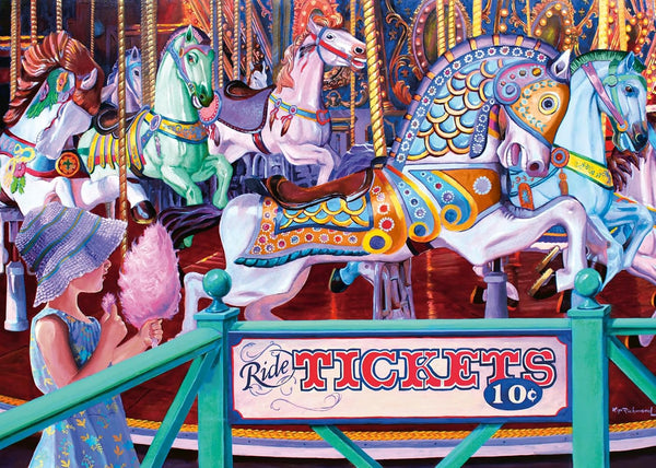 Wonder Forge Cotton Candy Carousel 1000 Piece Jigsaw Puzzle for Adults |