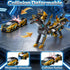 Lottmopi 2-in-1 3-12, Collision Transforming Dinosaur Car Toy, Magnetic Crash Convertible Robot Dino Toys for Kids Ages