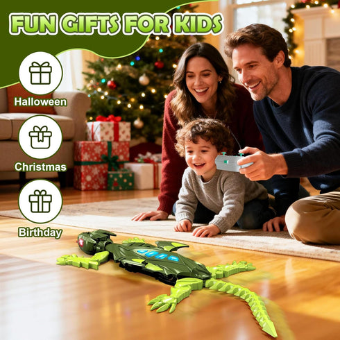 6 7 8 9 10 Wall Climbing Gecko Lizard, Kids Toys Remote Control Car, Rechargeable Wall Crawler Gecko Robot, Cool Prank