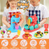 3 1 Set, 3+ (12 Crelloci in Color Dough Kitchen Creations Ice Cream Spaghetti Burger Maker Machine, Art Crafts Food
