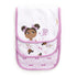 Little Muffincakes Burp Cloths 3 Pack Soft Knitted Jersey, Ballerina Theme (Zhara) Newborn &