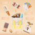 Set Pithfor Wooden Play Food for Kids Toddlers, Grocery Store Pretend Play Food, Pretend Grocery Shopping & Play